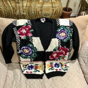 International New Button Front Black Sweater